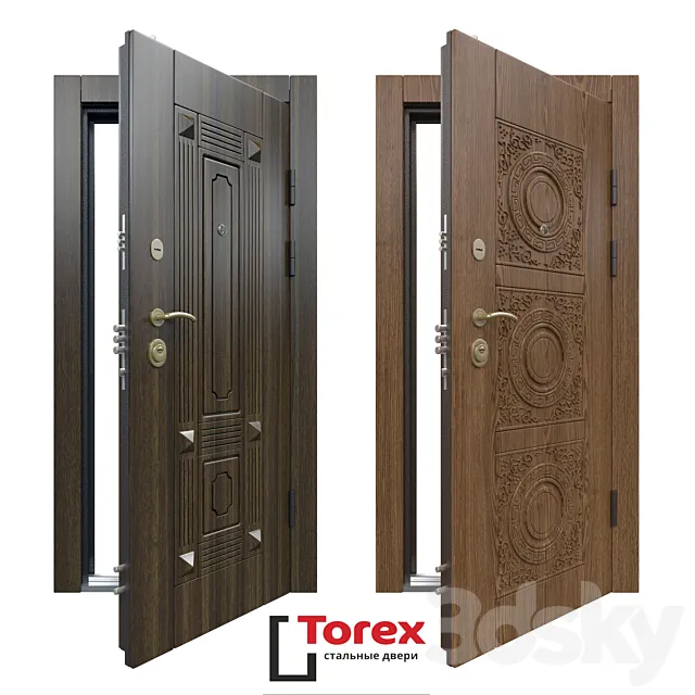 Entrance metal doors Torex 3DSMax File