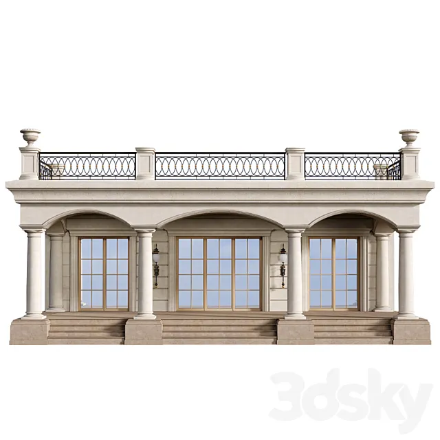 Entrance to the house Porch 3DS Max Model