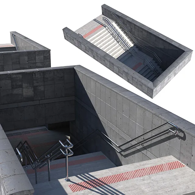 Entrance to the underground passage 3ds Max