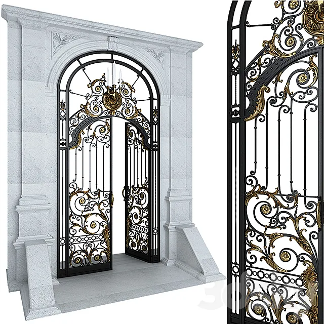 Entry door gate 3DS Max Model