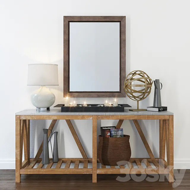 Entryway set Crate and Barrel 3ds Max