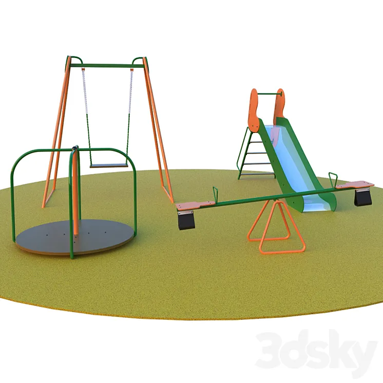 Equipment for children's playgrounds 3DS Max