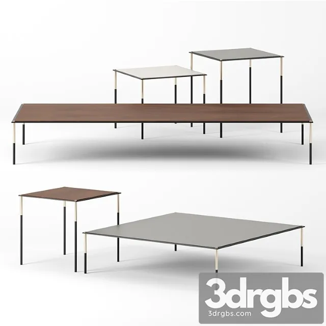 Era coffee tables square set by living divani