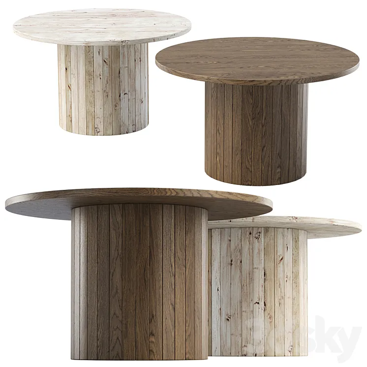 Eric Wooden Round Dining Table by Bpoint Design 3DS Max