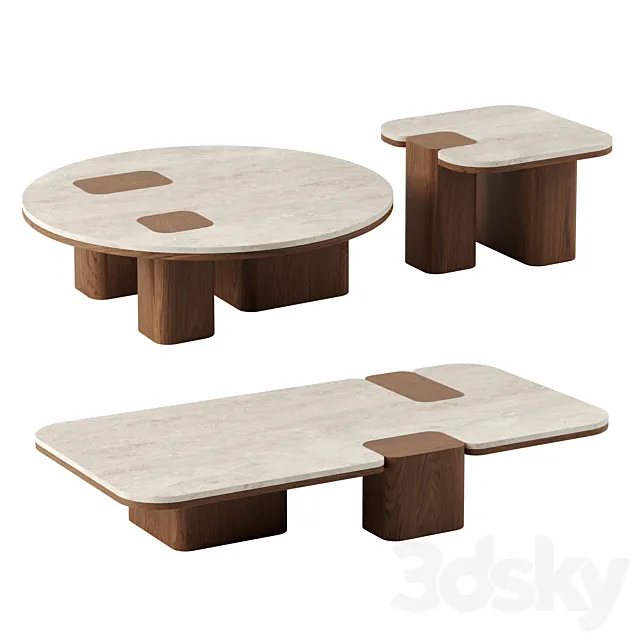 ERICE coffee tables by Carpanese Home 3DS Max Model