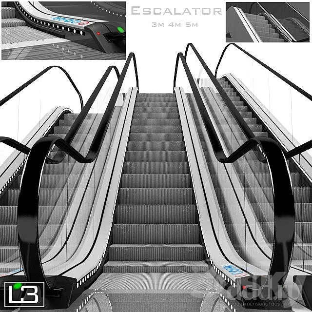 Escalator 3ds Max