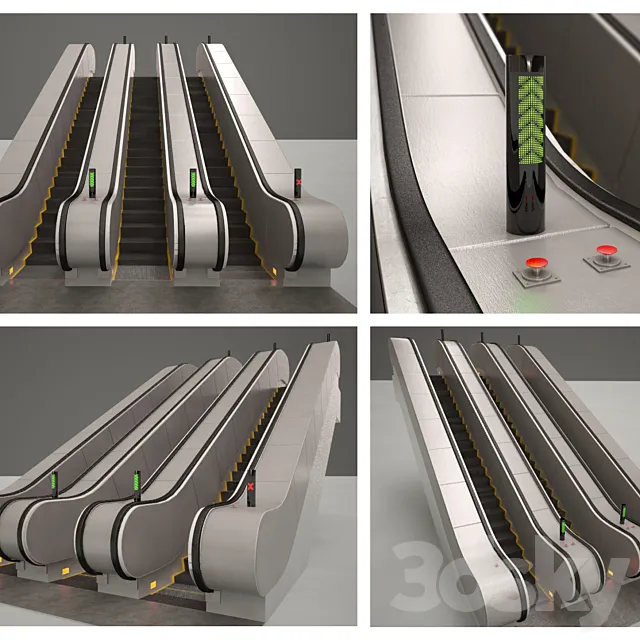 Escalator for subway 3DS Max Model