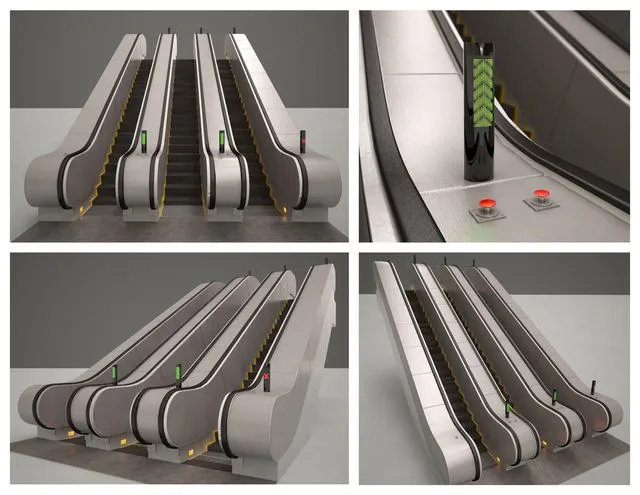 Escalator for subway 3dsMax Model
