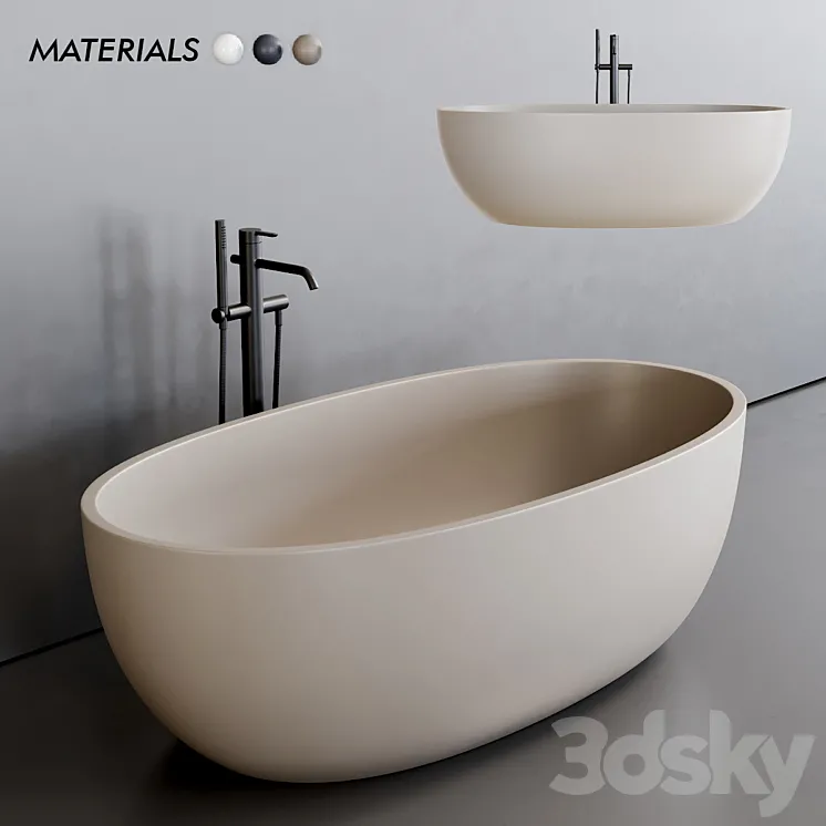 Esedra by SDR Ceramiche Bull Bathtub 3DS Max