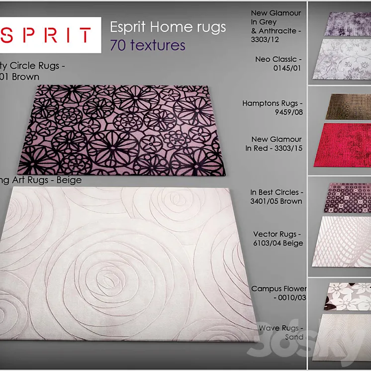 Esprit rugs collection 3DS Max