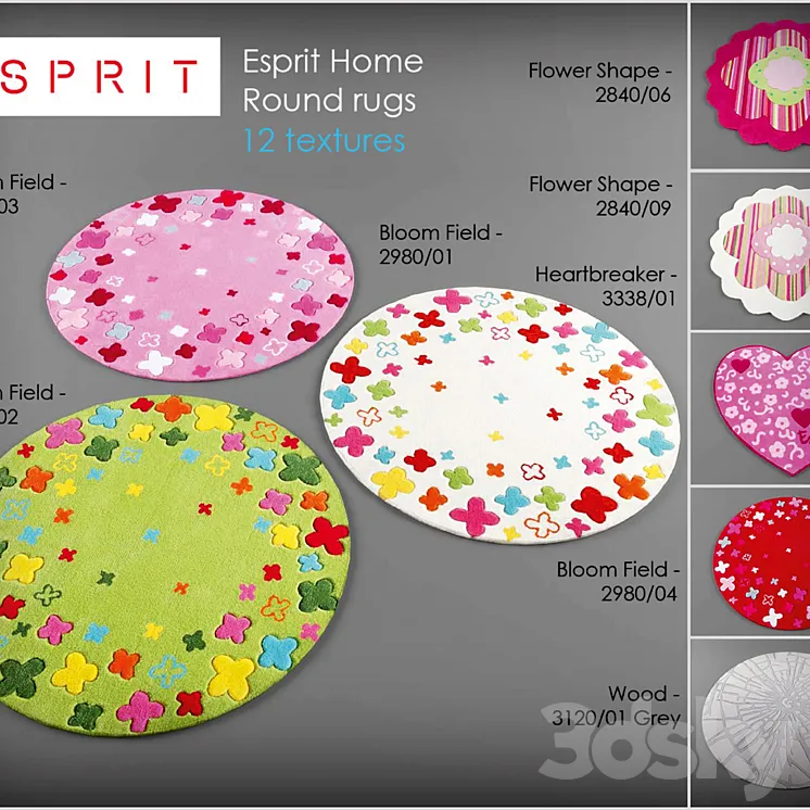 Esprit rugs collection 3DS Max