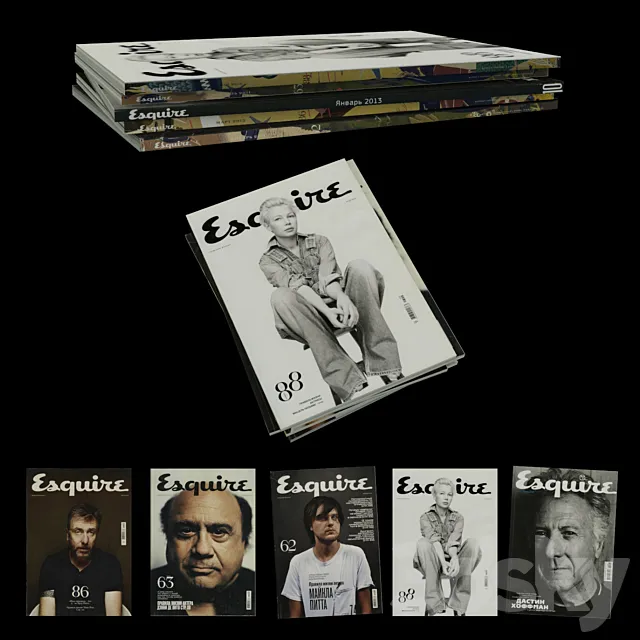 Esquire magazine 3DS Max Model