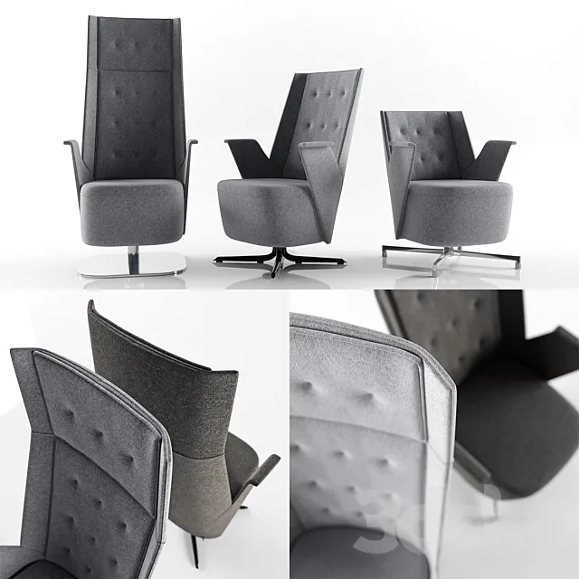 ESTEL EMBRACE lounge chairs 3DS Max Model