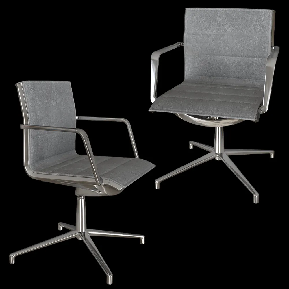 Estel Group – Office chair Aluminia Visitor On Sled 3ds Max