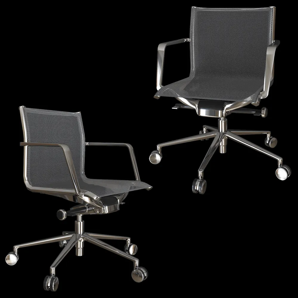 Estel Group – Office chair Aluminia with low backrest 3ds Max