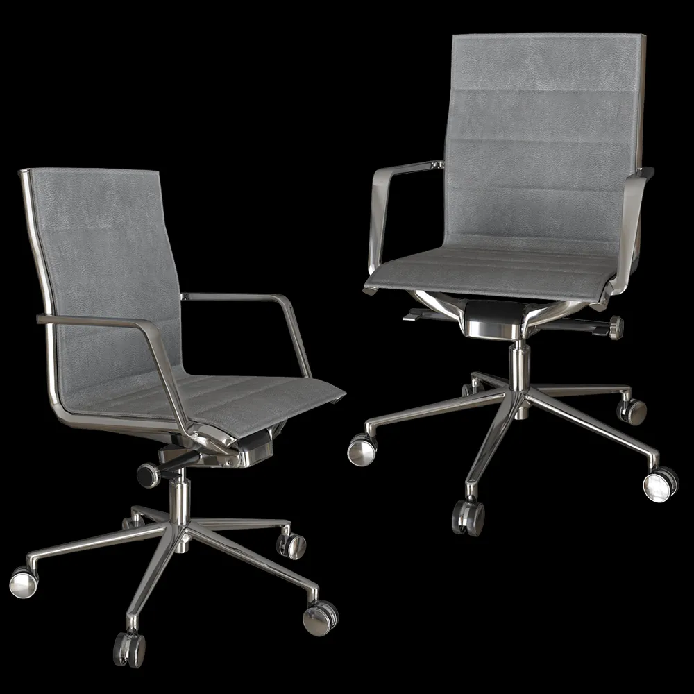 Estel Group – Office chair Aluminia with medium backrest 3ds Max