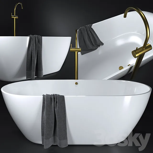 Estet Miami bath with Scala basin mixer 3ds Max