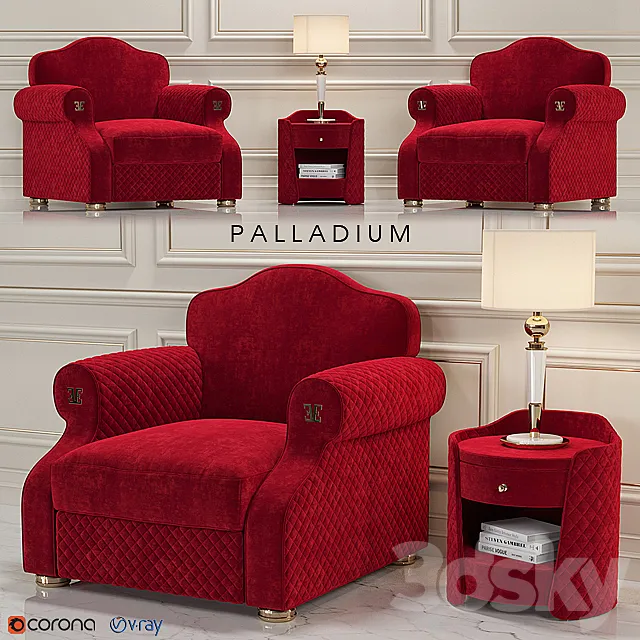 Estetica Palladium armchair 3ds Max