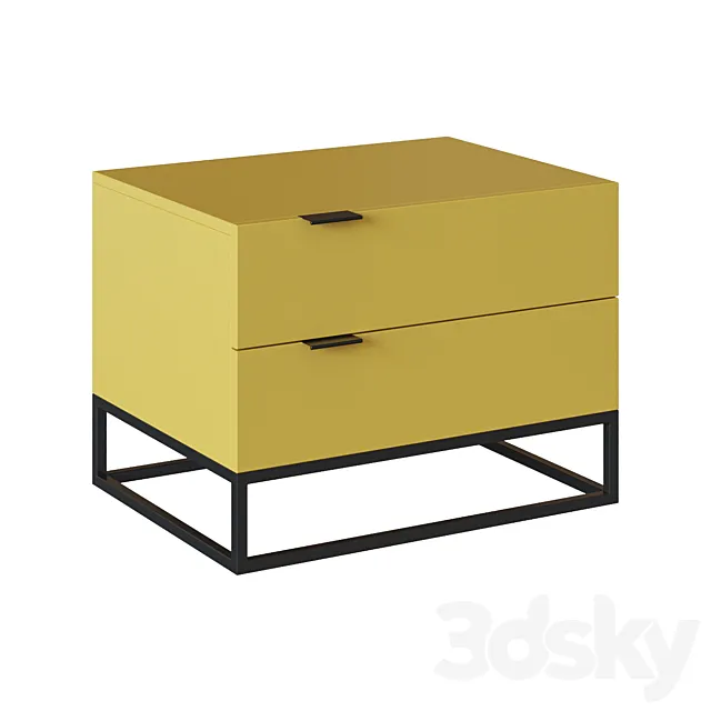 Estetico bedside table yellow 3DSMax File