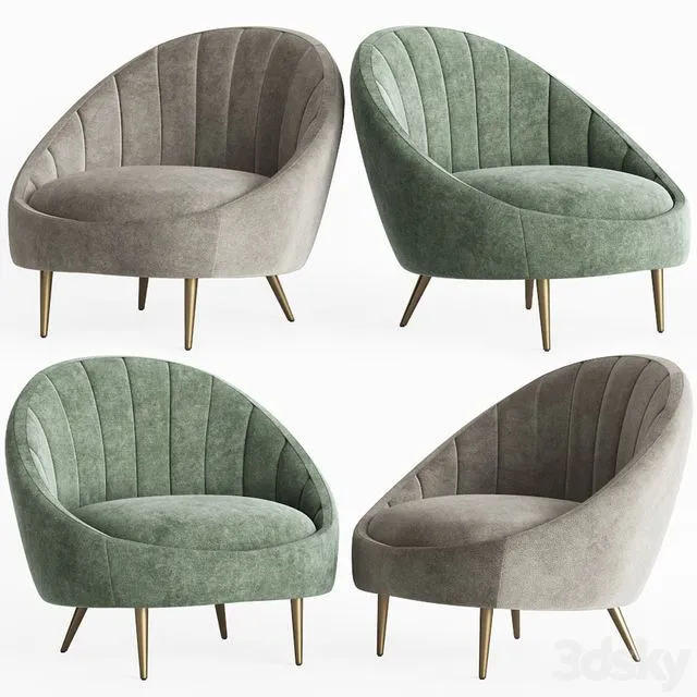 Ether Padded Armchair 3dsMax Model