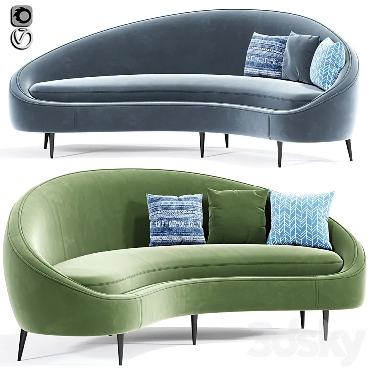 Ether Peddler Curved Sofa 3DS Max