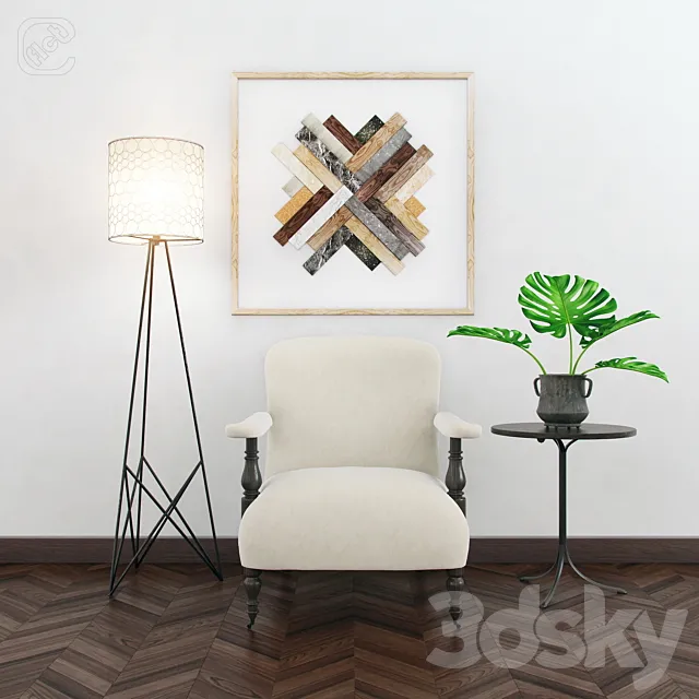 Ethnic Decor Set 3DS Max Model