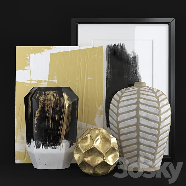 Ethnic Decorative Set 3ds Max