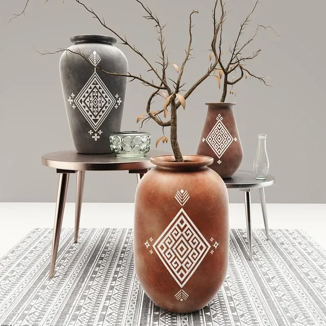 Ethnic Decorative Set 3dsMax Model