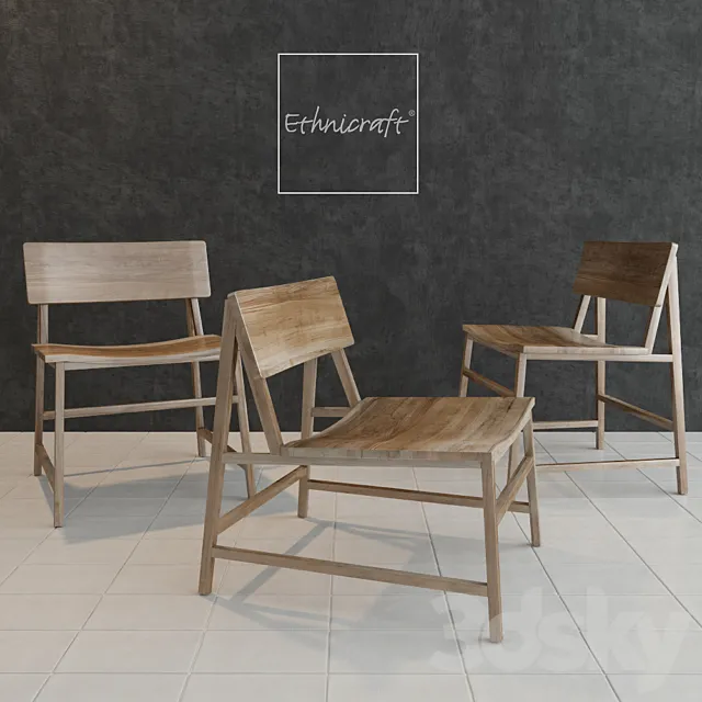 ethnicraft n chairs teak 14685 and 14686 3DS Max Model