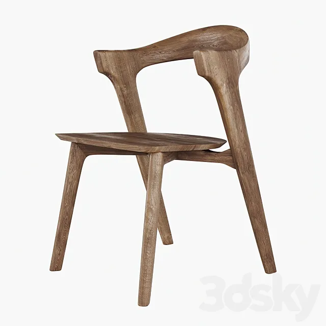 Ethnicraft Oak Bok Dining Chair 3ds Max