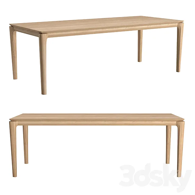 Ethnicraft Oak Bok Dining Table 3DS Max Model