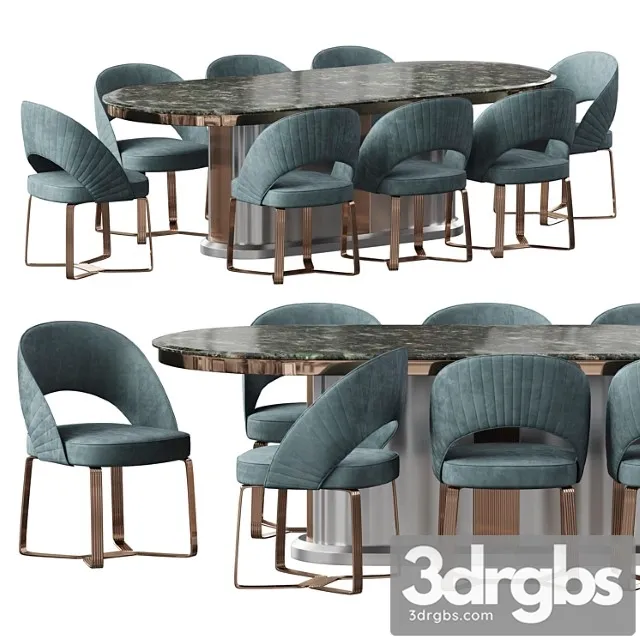 Etra Dining Table And Chairs 2 3dsmax Download