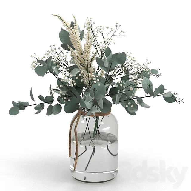 Eucalyptus bouquet 3ds Max