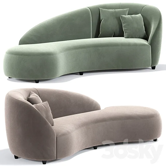 Euforia Montbel Curved Sofa 3ds Max