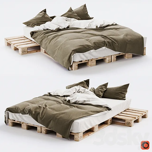 Euro Pallet Bed 2 3ds Max