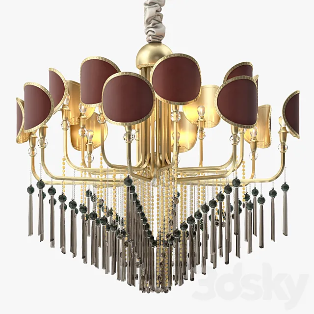 Eurolampart Sibilla 16 Lamps Chandelier 3ds Max