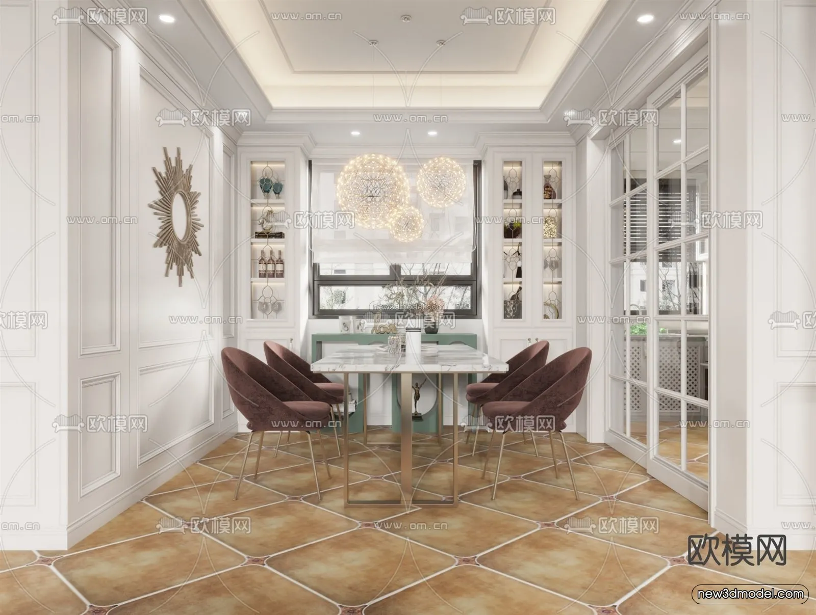 Europe Style Interior 3D Blocks – Living Room 3D Model – 007 – VRAY