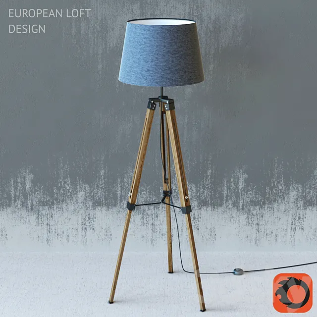 European loft design lamp 3DSMax File