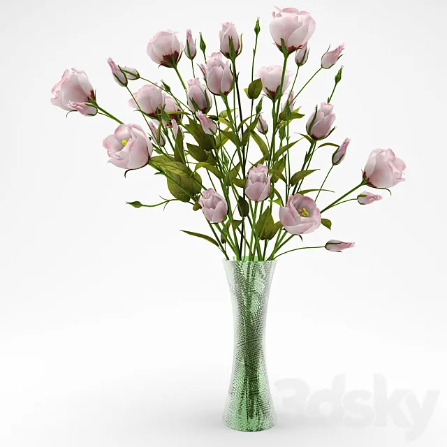 Eustoma bouquet 3DS Max Model