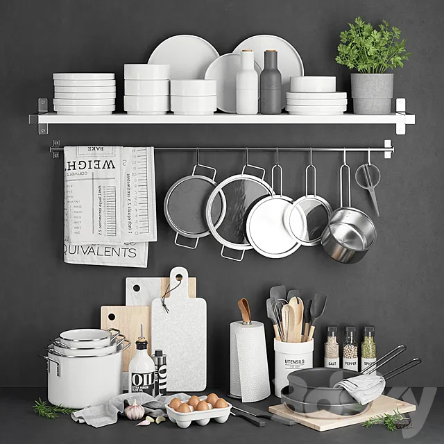 EvaTrio Kitchen Set 3DSMax File