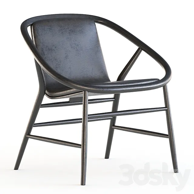 Eve Chair Black 3DS Max Model