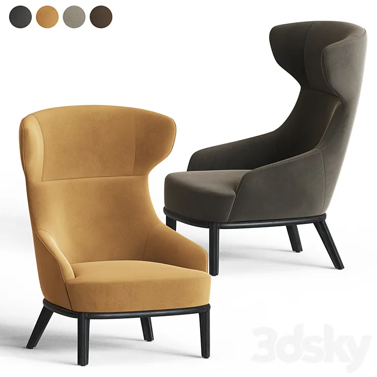 Eve Wing Back Armchair Parla Design 3DS Max