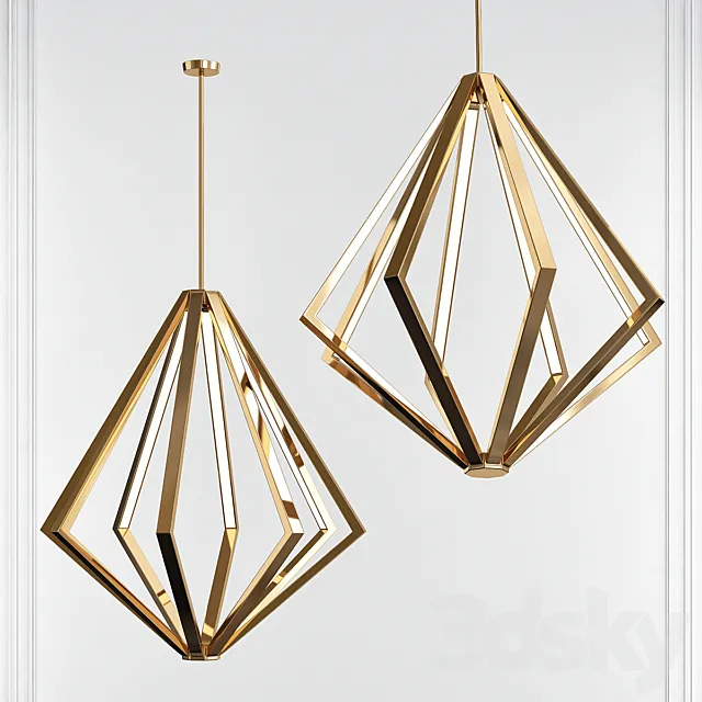 Everest Champagne Gold 8 Light Chandelier by elan 3ds Max