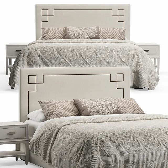 Everly Quinn Kerley Fabric Upholstered Bed 3DSMax File