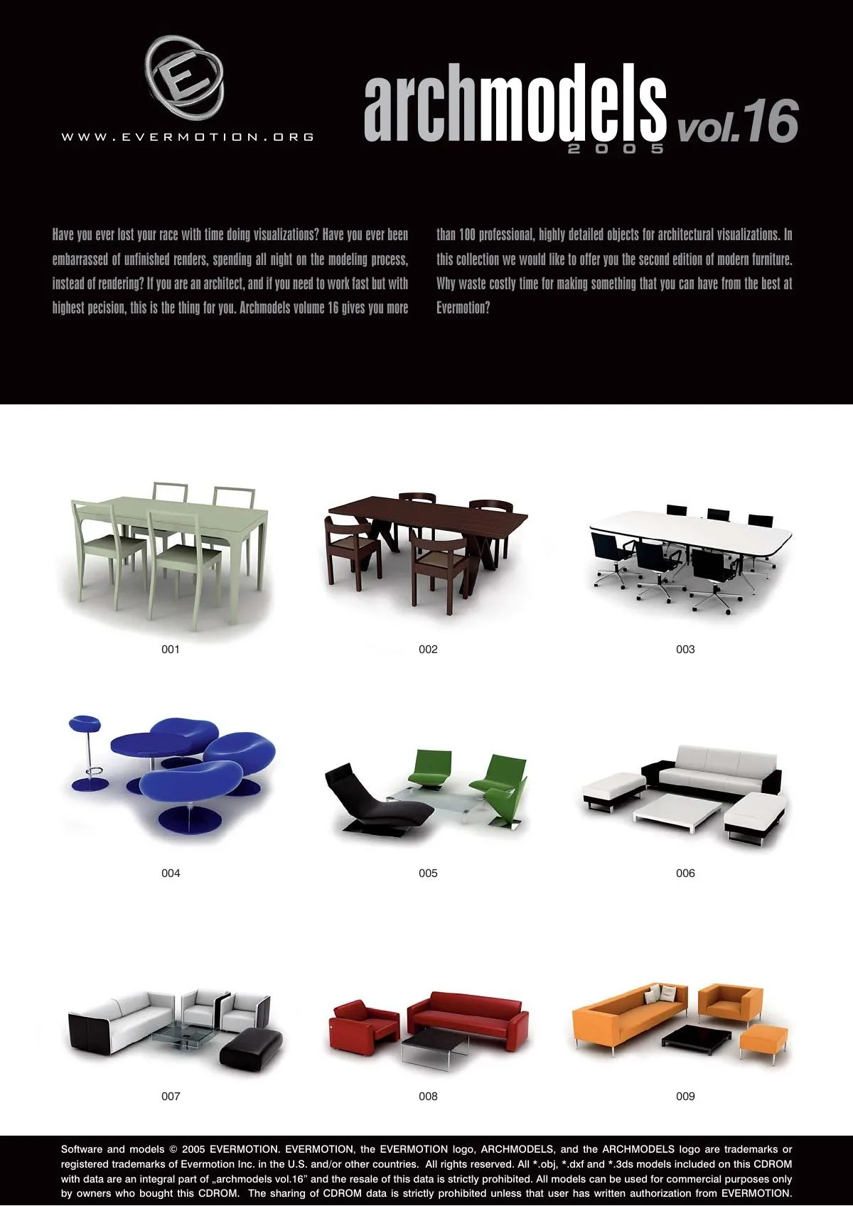 Evermotion Archmodels Vol 016 [table chair sofa coffee table]