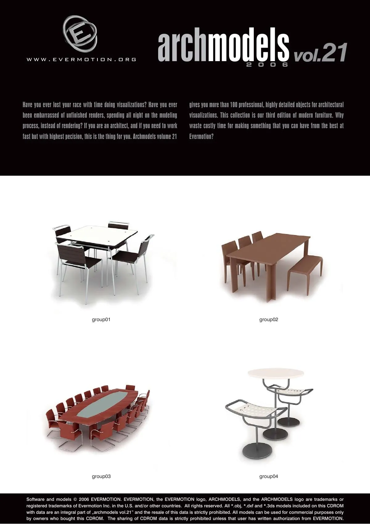 Evermotion Archmodels Vol 021 [table chair sofa coffee table]