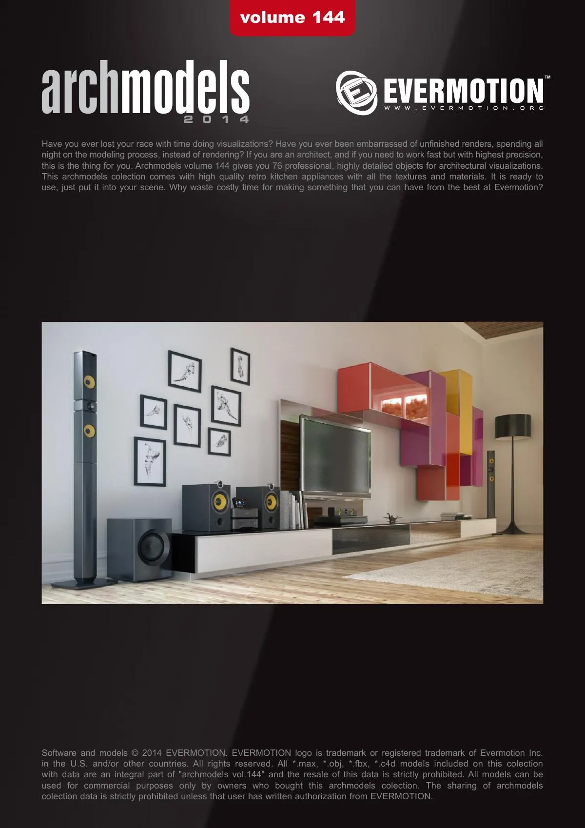 Evermotion Archmodels Vol 144 [tv cabinet tv background tv audio]