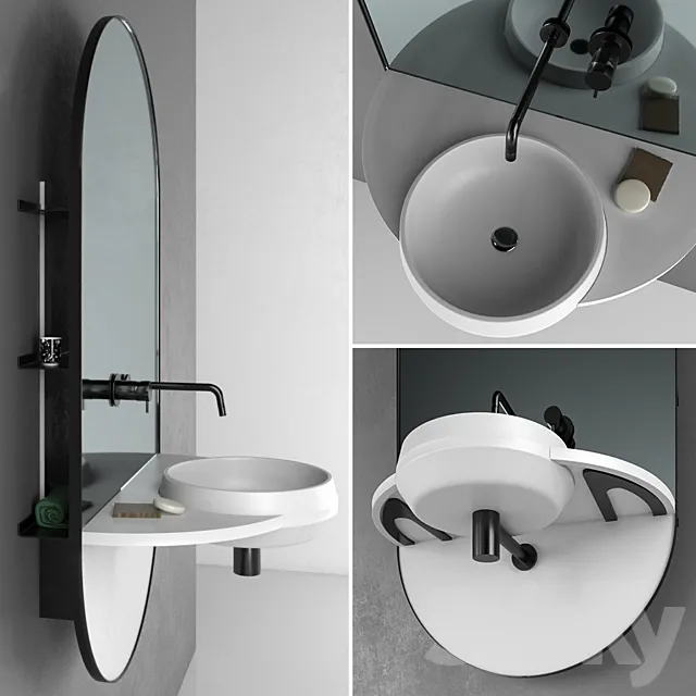 Ex.t Arco bathroom set 3DS Max Model