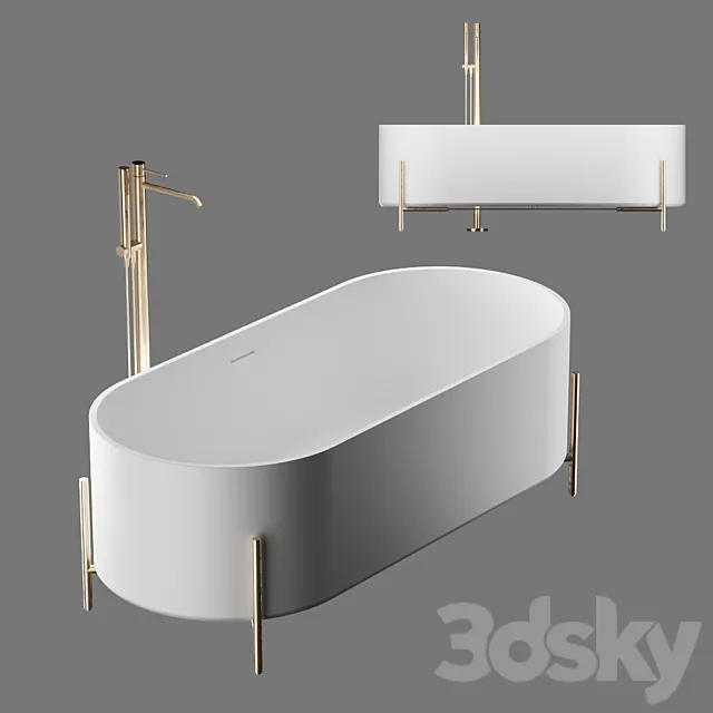 ex.t stand bathtub 3ds Max