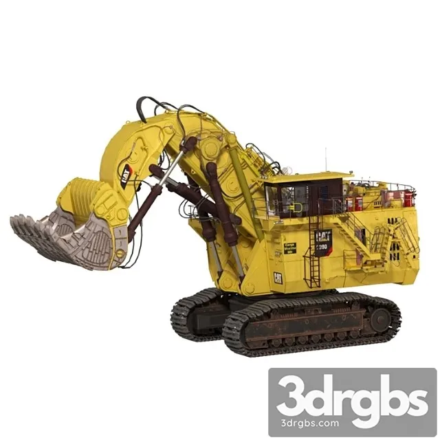 Excavator caterpillar 6090 fs hydraulic front shovel 3dsmax Download